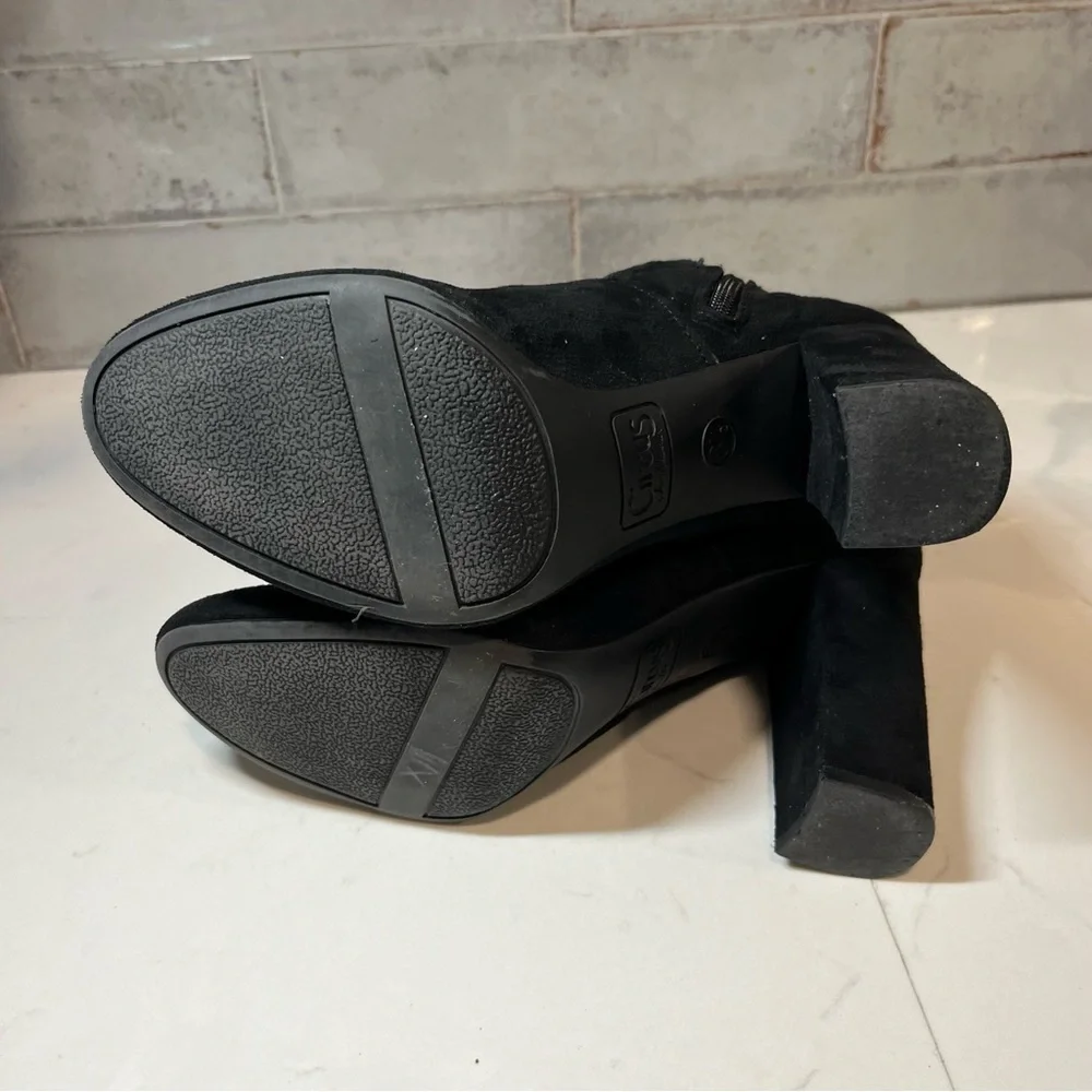 Circus Sam Edelman Carinda Black Faux Suede  Ankle Boots 8.5